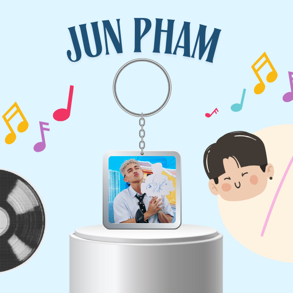 Móc khoá nhựa/Keyring ca sĩ/ diễn viên Jun Phạm - Gia Đình Haha- Anh trai vượt ngàn chông gai
