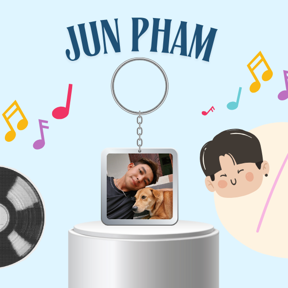 Móc khoá nhựa/Keyring ca sĩ/ diễn viên Jun Phạm - Gia Đình Haha- Anh trai vượt ngàn chông gai