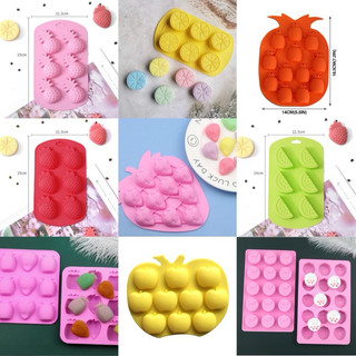Khuôn Silicon Hình Trái Cây Dễ Thương - Khuôn Silicon Làm Rau Cầu, Khúc Bạch, Làm Đá, Làm Toping Trà Sữa, Làm Bánh