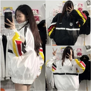 Áo khoác chống gió siêu tốt in logo 2 bên ngựa Phối tay màu Vàng Đỏ sắc nét chống nắng,gió siêu tốt