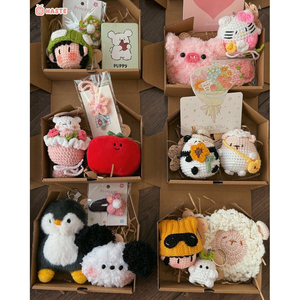 [MỖI SET ĐỀU CÓ THIỆP] Set Quà Mộc Mạc Mix Gấu Bông Móc Khoá Gương Handmade Tổng Hợp Đáng Yêu Cho Bạn Nữ Giftset