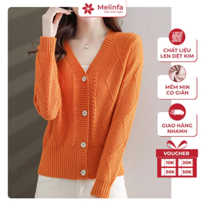 Áo khoác len cardigan nữ chất len dệt kim mềm mịn co giãn trẻ trung mùa thu đông mã VAA0463