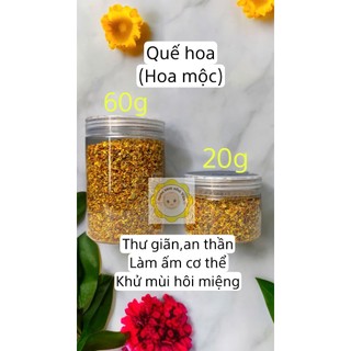 Quế hoa (hoa mộc) nhà Vân dùng pha trà làm bánh rau câu chưng yến