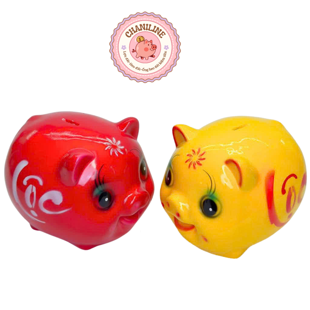 Heo đất lợn đất heo truyền thống (Size Nhỏ) ống heo tiết kiệm tiền trang trí,quà tặng đáng yêu cute