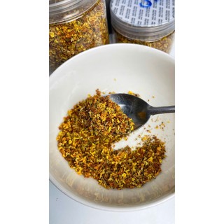 Quế hoa (hoa mộc) nhà Vân dùng pha trà làm bánh rau câu chưng yến