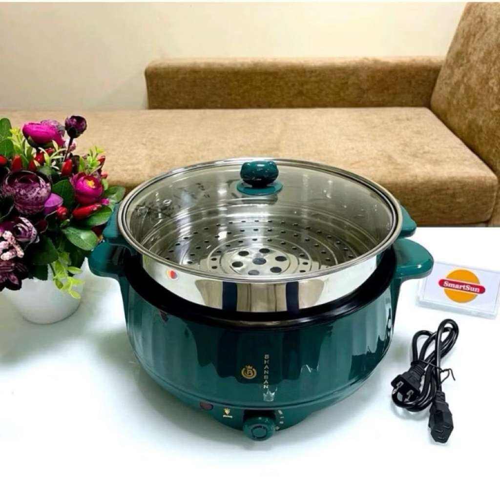 Nồi Lẩu Đa Năng 28CM 2 Tầng - 2IN1 Kèm Giá Hấp Inox, Lẩu Hấp, Xào Chiên