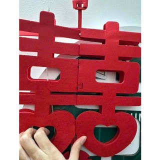 Chữ Hỷ 3D Bằng Nỷ - Decor Đám Cưới, Phòng Tân Hôn