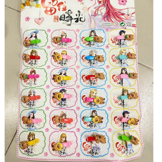 Vỉ 24 chiếc kẹp tóc labubu,capypara nhân vật hoạt hình đồ chơi cho bé toy
