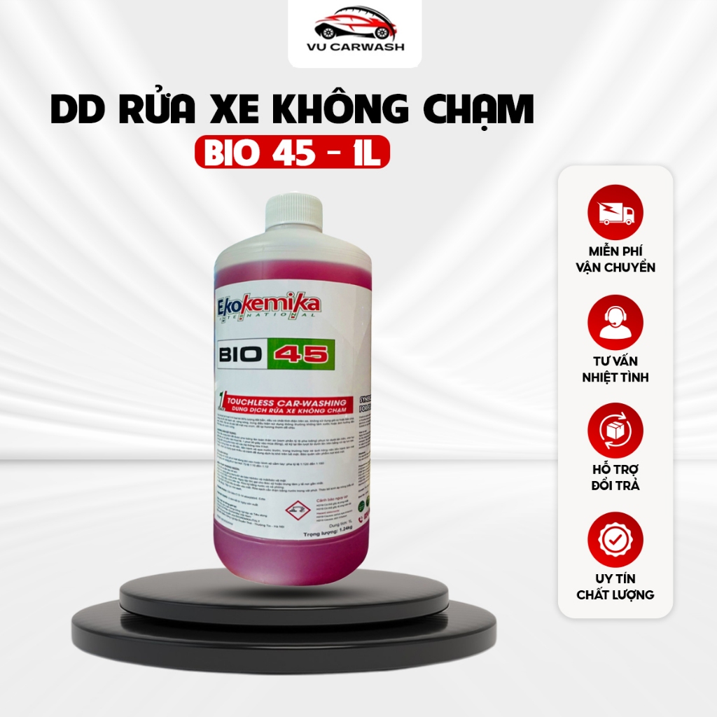 Dung Dịch Rửa Xe Không Chạm Ekokemika Bio 45 1L Siêu Bóng, Tiết Kiệm Thời Gian Rửa