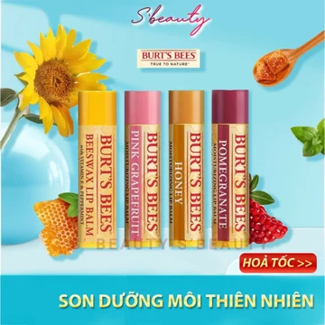 Son dưỡng Burt’s Bees Beeswax 4.25g – Son dưỡng sáp ong không màu, ngăn nứt nẻ môi hiệu quả