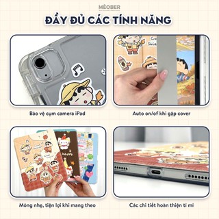 Bao da iPad Cute Origami Daily khe bút cố định gấp xếp xoay 360 cho Pro 11, Mini 6/7, Air 4/5/6/7, Gen7/8/9/10/11, Pro M