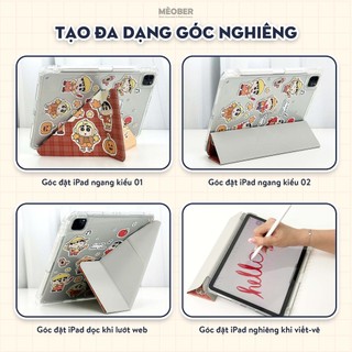 Bao da iPad Cute Origami Daily khe bút cố định gấp xếp xoay 360 cho Pro 11, Mini 6/7, Air 4/5/6/7, Gen7/8/9/10/11, Pro M