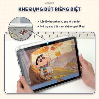 Bao da iPad Cute Origami Daily khe bút cố định gấp xếp xoay 360 cho Pro 11, Mini 6/7, Air 4/5/6/7, Gen7/8/9/10/11, Pro M