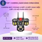 (Lỗi đổi mới, tặng HKT)  Camera YOOSEE ngoài trời 4 mắt 3 màn hình độ phân giải 46MP siêu nét, giám sát ngoài trời — ảnh 1