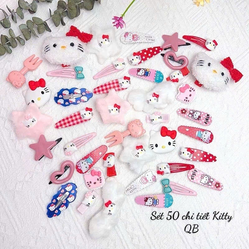 Set 50 Kẹp Tóc Dễ Thương Cô Gái Ngọt Ngào Trái Tim Kẹp Phim Hoạt Hình Nhật Bản Mới 2025 (Tuyển Sỉ) [FREESHIP