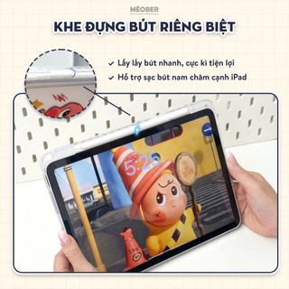 Bao da iPad Cute Origami PMART khe bút cố định gấp xếp xoay 360 cho Pro 11, Mini 6/7, Air 4/5/6/7, Gen7/8/9/10/11, Pro M
