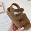 Dép Sandal Cho Bé 3 Dây Quai Hậu Da Lộn Mềm Quai Dán Tiện Lợi Đi Chơi, Đi Học TH Kids