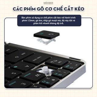 Bàn phím gập kiêm giá đỡ Foldable Keyboard dành cho iPad, Smartphone, Laptop, kết nối Bluetooth 3-in-1, stand cover tháo
