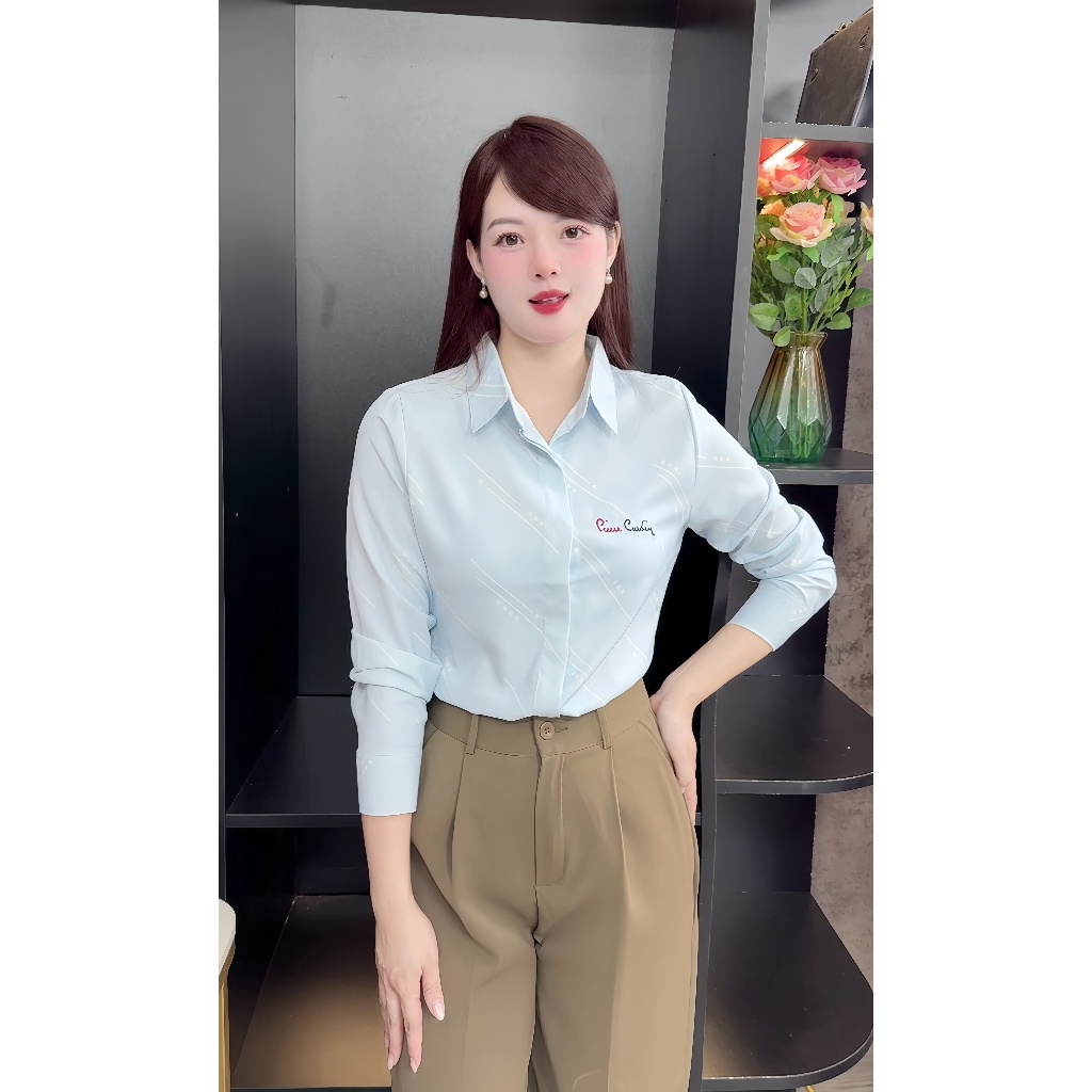 Áo Sơ Mi Cổ Bẻ Chất Mango Công Sở T&H Nhẹ Nhàng Thanh Lịch Dễ Phối Đồ
