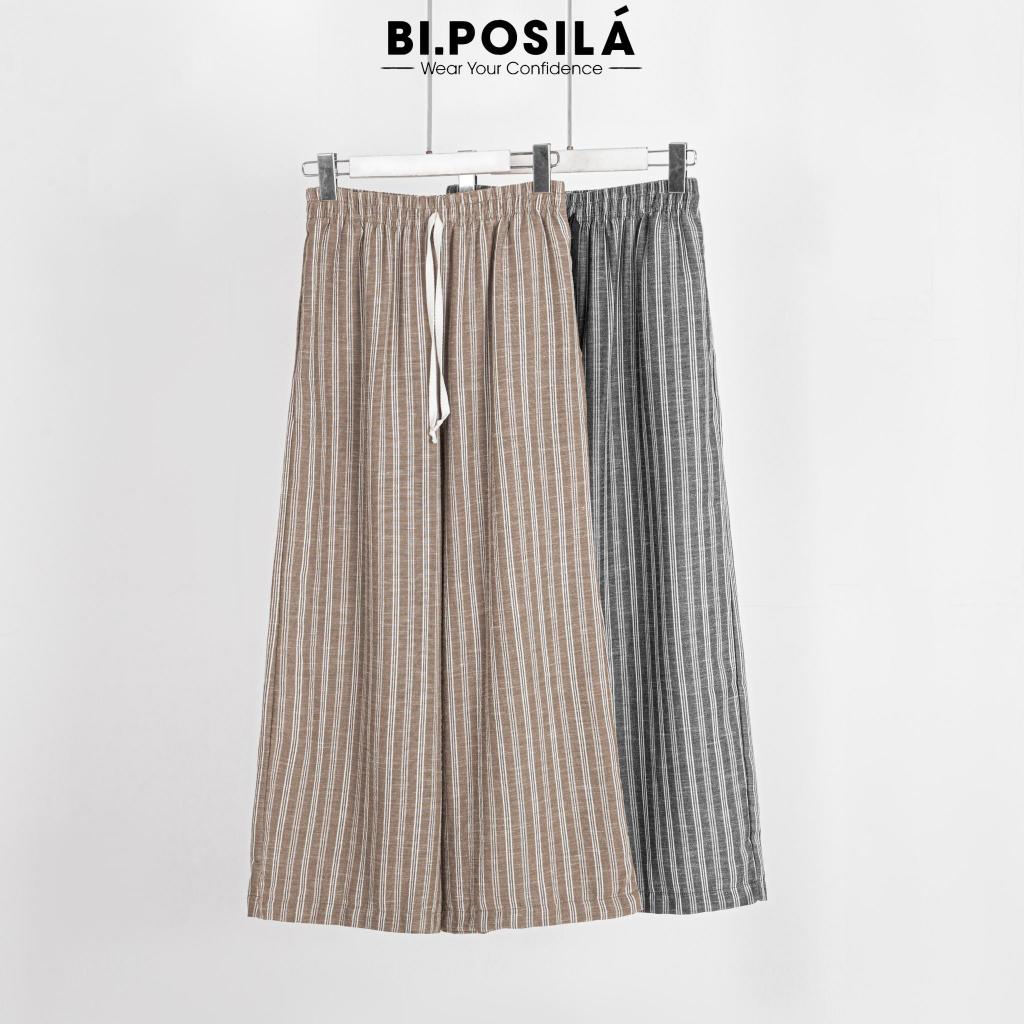 [Q16] QUẦN DÀI FORM SUÔNG RỘNG VẢI LINEN PHA BI.POSILÁ MỀM MỊN NHẸ NHÀNG VÀ MÁT MẺ Size S/M/L