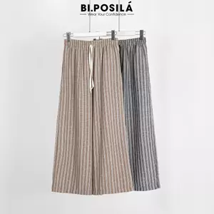 QUẦN DÀI FORM SUÔNG RỘNG VẢI LINEN PHA BI.POSILÁ MỀM MỊN NHẸ NHÀNG VÀ MÁT MẺ Size S/M/L