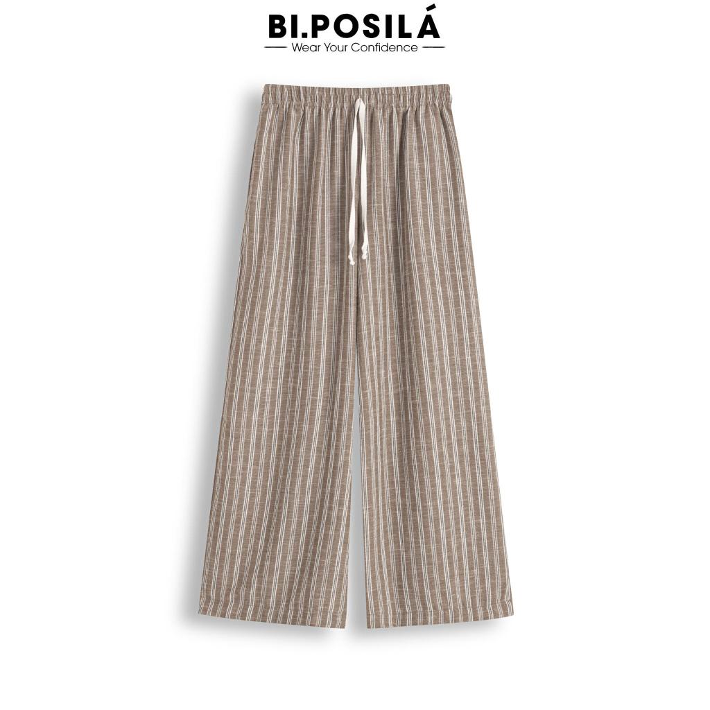 [Q16] QUẦN DÀI FORM SUÔNG RỘNG VẢI LINEN PHA BI.POSILÁ MỀM MỊN NHẸ NHÀNG VÀ MÁT MẺ Size S/M/L