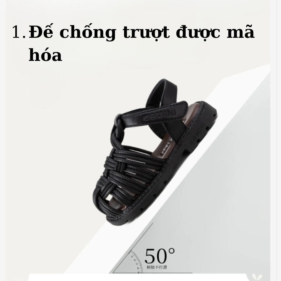 [M091] Xăng Đan Đế Da Mềm Mại Chống Trượt, Giày Rọ Đan Dây Quai Dán Cho Bé Gái Đi Nhẹ Nhàng Dễ Di Chuyển (form to)