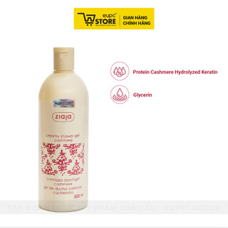 Sữa Tắm Hương Nước Hoa Cashmere Ziaja 500ml Làm Sạch Nhẹ Nhàng Cho Mọi Loại Da EUPC STORE