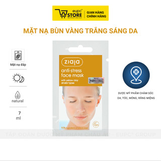 [DATE T10.2026] Mặt Nạ Bùn Vàng Trắng Sáng Da Ziaja 7ml Nguồn Gốc Tự Nhiên Giúp Làm Dịu, Sáng Da EUPC STORE