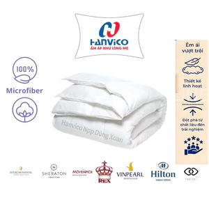 Ruột chăn lông vũ Microfiber/ PE Hanvico chuẩn 5 sao dùng cho Khách sạn Resort và gia đình 200*220