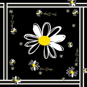 🖤🖤🖤G-DRAGON_ONE PETAL DAISY - G-DRAGON - Khăn lụa Latin - Khăn Bandana 70x70cm