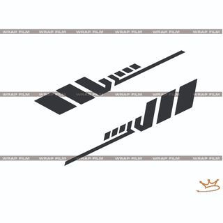 Decal trang trí hai bên hông xe đa vi trí, tem cắt ghép nền rỗng phù hợp tất cả màu xe