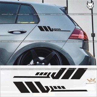 Decal trang trí hai bên hông xe đa vi trí, tem cắt ghép nền rỗng phù hợp tất cả màu xe