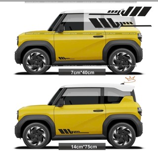 Decal trang trí hai bên hông xe đa vi trí, tem cắt ghép nền rỗng phù hợp tất cả màu xe