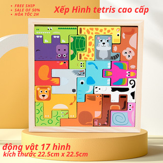Đồ chơi xếp hình - Đồ chơi gỗ - Đồ chơi Tetris cao cấp - Đồ chơi tư duy cho bé