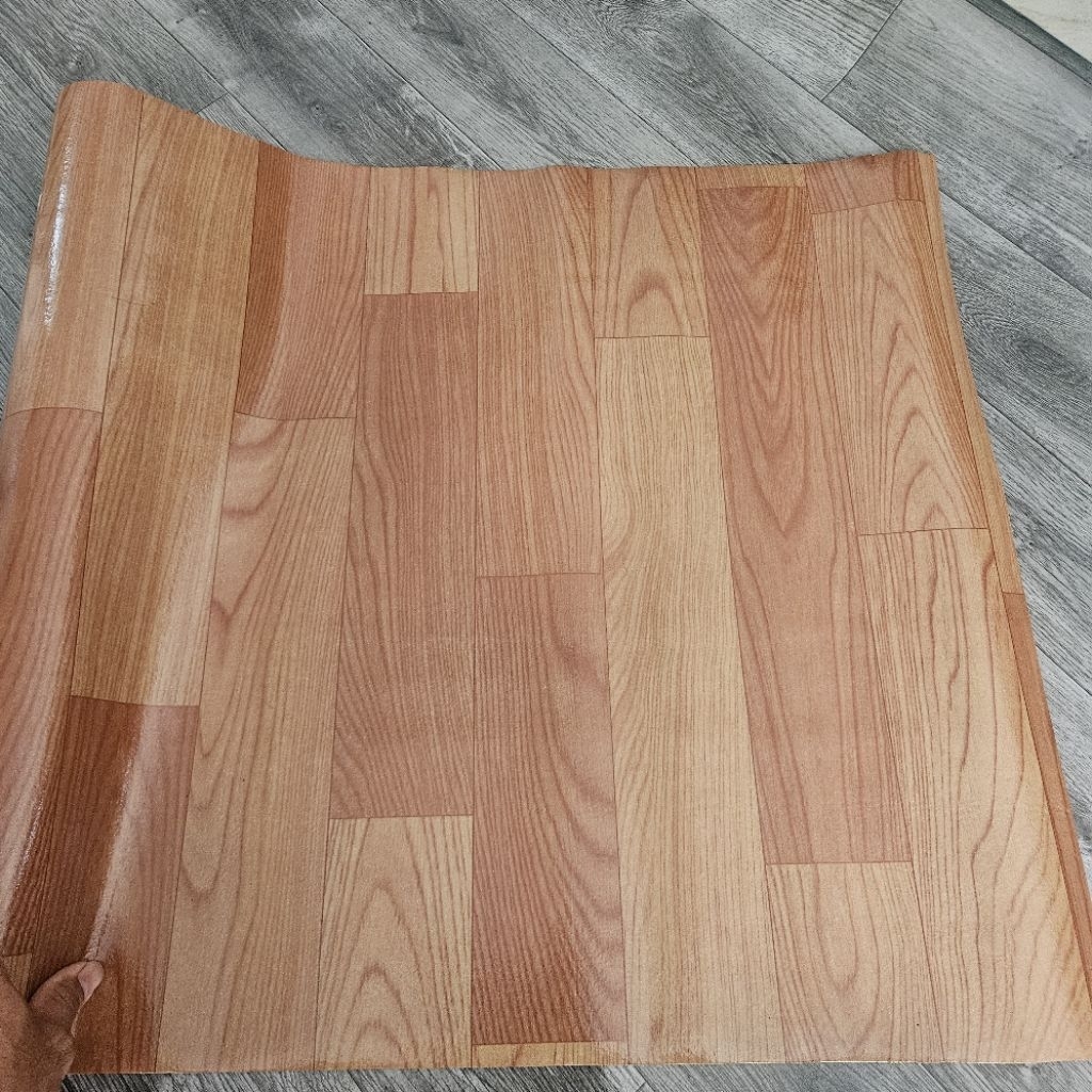 Thảm simili vân gỗ dày 1.6mm, 8m2(2m x 4m)- lót sàn, văn phòng, chống thấm, dễ lau chùi