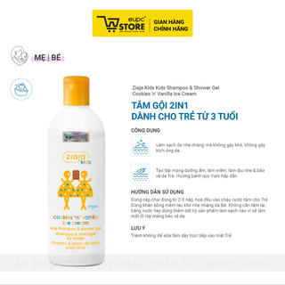 Tắm Gội 2in1 Dành Cho Trẻ Từ 3 Tuổi Ziaja Kids 400ml Làm Sạch Da Nhẹ Nhàng, Thành Phần An Toàn, Lành Tính EUPC STORE
