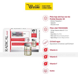 Tinh Chất Giúp Giảm Rụng Tóc Nam Radical Med 3x5ml Giúp Tóc Chắc Khỏe, Bồng Bềnh EUPC STORE