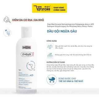 Dầu Gội Làm Sạch Tóc Và Dịu Nhẹ Vùng Da Đầu, Gáy Ziaja Med 300ml An Toàn Cho Da Nhạy Cảm Và Trẻ Nhỏ EUPC STORE