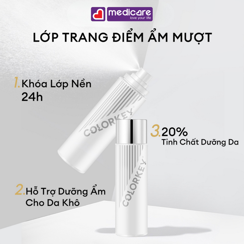 Xịt cố định trang điểm COLORKEY spray dành cho mọi loại da 100ml