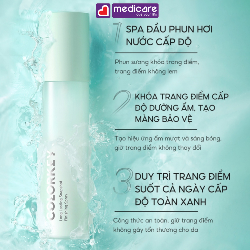 Xịt cố định trang điểm COLORKEY spray dành cho mọi loại da 100ml