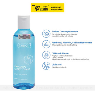 Nước Micellar Dịu Nhẹ Chăm Sóc Da Đa Dụng Ziaja Med 200ml Giúp Tẩy Trang, Làm Sạch Và Cân Bằng Da EUPC STORE