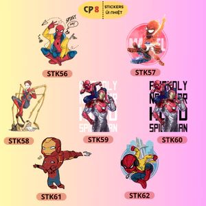 Bộ Hình In, Ủi Nhiệt Spider Man 03 - CP8 PET Sticker