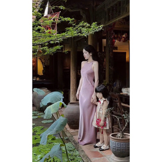 [ HÀNG Sẵn ] Váy Lụa Dáng Dài From Suông Kèm Khăn Tơ, Váy Lụa Mát Mặc đi chơi đi dạo CÉLA