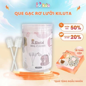Hộp Rơ Lưỡi 30 Que Đầu Bông Sóng Mềm, An Toàn, Vệ Sinh Khoang Miệng, Răng, Lưỡi Cho Bé IQKAO