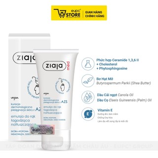 Nhũ Tương Dịu Nhẹ, Dưỡng Ẩm Toàn Thân Ziaja Med 100ml Dành Cho Mọi Loại Da, An Toàn Với Trẻ Sơ Sinh EUPC STORE