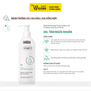 Gel Tắm Giảm Khuẩn Ziaja Med 400ml Làm Sạch Dịu Nhẹ, Không Gây Khô Da EUPC STORE