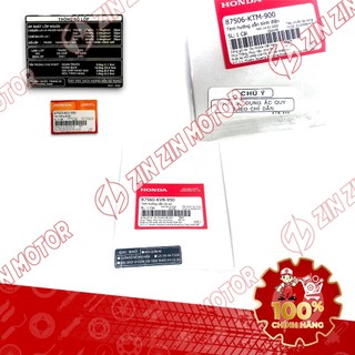 Bộ Tem Thông Số SH 150i / 125i 2017 2018 2019 87505-K01-900, 87560-KVB-950 Chính Hãng - ZZM