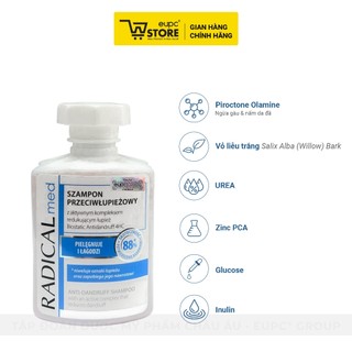 Dầu Gội Giảm Gàu Radical Med 300ml Dưỡng Ẩm Chăm Sóc Tóc Chắc Khỏe EUPC STORE