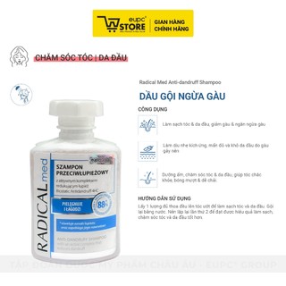 Dầu Gội Giảm Gàu Radical Med 300ml Dưỡng Ẩm Chăm Sóc Tóc Chắc Khỏe EUPC STORE